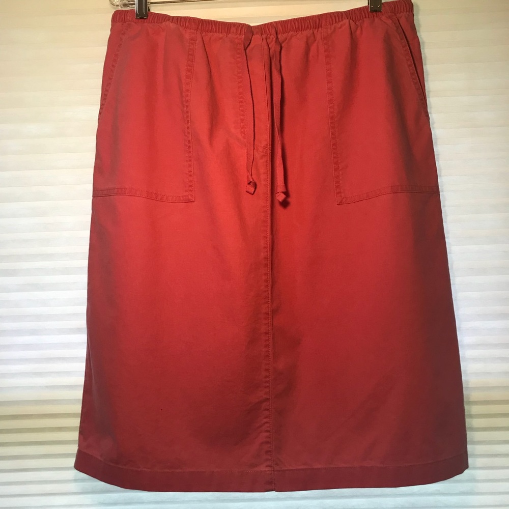 L.L. BEAN  Poplin Skirt